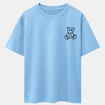 Bear On Vacation Print Drop Shoulder Oversize T-Shirt