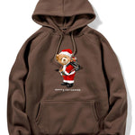 Christmas Bear Print Hoodie