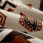 Quarter Zip Aztec Print Teddy Sweatshirt