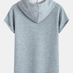 Waffle Hooded Arc Hem T-Shirt