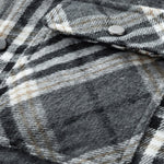 Teddy Fleece Lined Detachable Flannel Plaid Hooded Coat