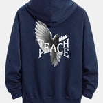 Peace Dove Back Print Relax Fit Hoodie