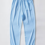 Muscle Fit Ribbed Button Up Shirt & Straight Leg Ribbed Pants