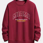 Miami Slogan Print Relax Fit Sweatshirt