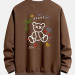 Bear On Vacation Print Relax Fit Sweatshirt