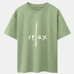 Relax Print Drop Shoulder Oversize T-Shirt