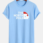 Regular Fit Santa Claus Slogan Print Cotton T-Shirt