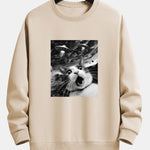 Universe UFO Cat Print Relax Fit Sweatshirt