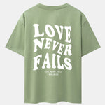 Slogan Back Print Dropped Shoulders Oversize T-Shirt