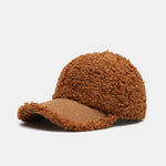 Solid Color Teddy Plush Baseball Cap