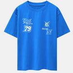 Digital Slogan Print Drop Shoulder Oversize T-Shirt