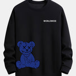 Worldwide Blue Bear Print Relax Fit Sweatshirt