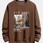New York Cityscape Print Relax Fit Sweatshirt