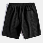 3 Pieces Geometric Jacquard Drawstring Shorts