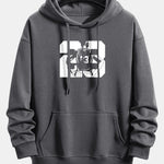 Number 23 Print Relax Fit Hoodie
