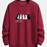 Cat Japanese Print Relax Fit Sweatshirt