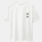 California Palm Tree Print Drop Shoulder Oversize T-Shirt & Swim Shorts