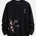 Cherry Blossoms Print Relax Fit Sweatshirt