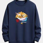 Graffiti Smiley Face Print Relax Fit Sweatshirt