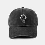 Smiling Face Pttern Versatile Casual Washed Cotton Baseball Cap