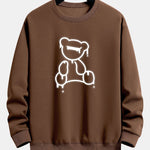 Line Bear Print Relax Fit Sweatshirt