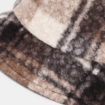 Vintage Teddy Check Warm Bucket Hat