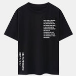 Slogan Print Drop Shoulder Oversize T-Shirt