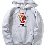 Christmas Bear Print Hoodie