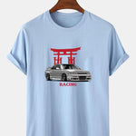 Japanese Shrine Car Print T-Shirt