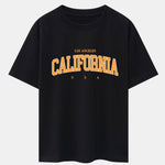 Los Angeles California Print Drop Shoulder Oversize T-Shirt