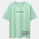 Los Angeles Slogan Print Drop Shoulder Oversize T-Shirt