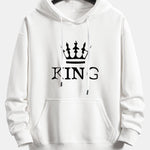 King Crown Print Relax Fit Hoodie