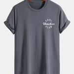 Regular Fit Cool Uncles Club Print Cotton T-Shirt