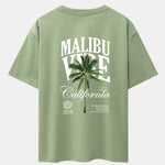 California Palm Tree Back Print Drop Shoulder Oversize T-Shirt