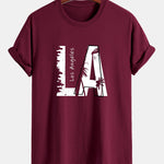 Regular Fit Los Angeles Print Cotton T-Shirt
