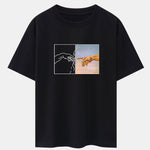 Create Adam Print Drop Shoulder Oversize T-Shirt