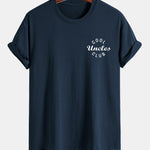 Regular Fit Cool Uncles Club Print Cotton T-Shirt