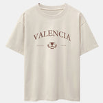 Valencia Print Drop Shoulder Oversize T-Shirt & Corduroy Drawstring Shorts