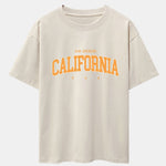 Los Angeles California Print Drop Shoulder Oversize T-Shirt
