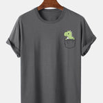 Pocket Dinosaur Print T-Shirt