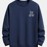 Bear On Vacation Print Relax Fit Sweatshirt