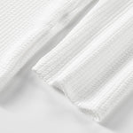 3 Pieces Long Sleeve Relax Fit Patchwork Ribbed T-Shirts