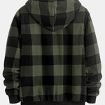 Teddy Fleece Lined Flannel Plaid Hoodie