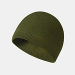 2 Pieces Solid Color Outdoor Cycling Warm Knit Beanie Hat