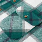 Double Pockets Flannel Plaid Overshirt