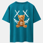 Smiley Bear Back Print Heavy Weight Oversize T-Shirt