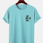 Hawaii Island Palm Tree Print T-Shirt