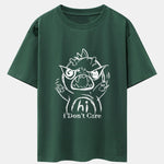 Cartoon Dinosaur Print Drop Shoulder Oversize T-Shirt