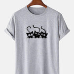 Three Kittens Print T-Shirt