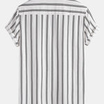 Linen Look Striped Button Up Shirt & Straight Leg Linen Pants